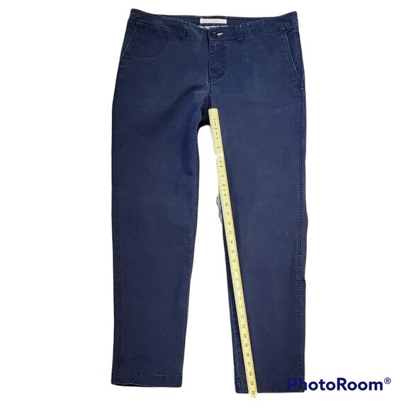 Woolrich Women's Straight Leg Brushed Cotton Canvas Pants Navy Size 14 - Picture 8 of 10